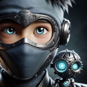 Mechanex Ninja and Squig mascot at Brick Masters Academy Camp Encinitas 2026