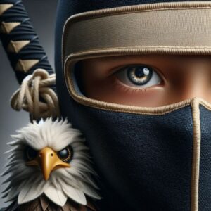 EagleCrest Ninja and Bolt mascot at American Ninja Challenge Camp Encinitas 2026