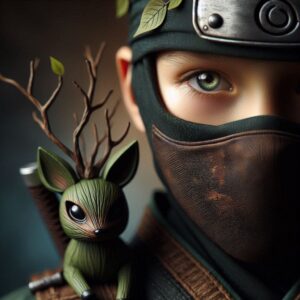 Steelwood Ninja and Leaf mascot at Karate Quest Warrior Survival Camp Encinitas 2026