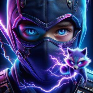 Mechanex Ninja and Alfie the Raccoon mascot at Bash and Smash Gamers Camp Encinitas 2026