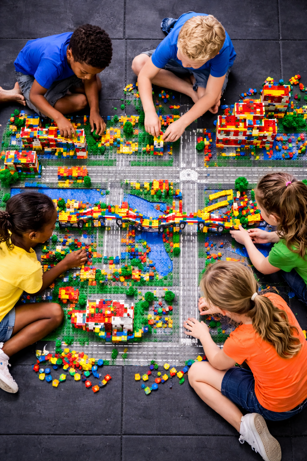 Minecraft Lego play is encouraged at this camp